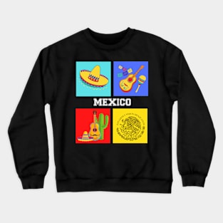 Mexico Art Gra[hic Crewneck Sweatshirt